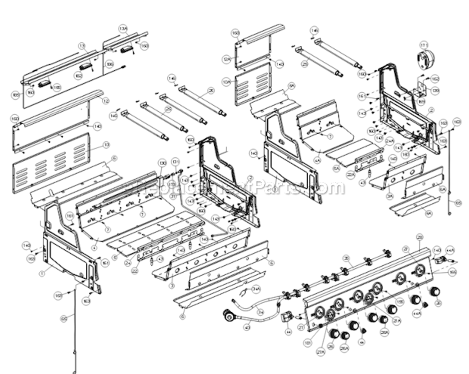 Page B Diagram and Parts List for 9576-84NZ  Broil King Grill